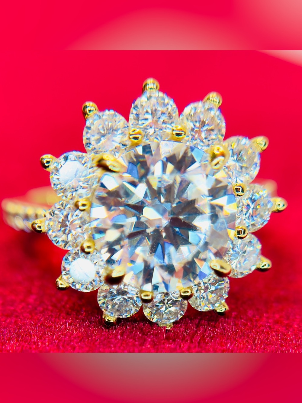 2 ct Floral Halo Moissanite Ring • Size 6 • Custom US Vendor • NWOT - Picture 14 of 14